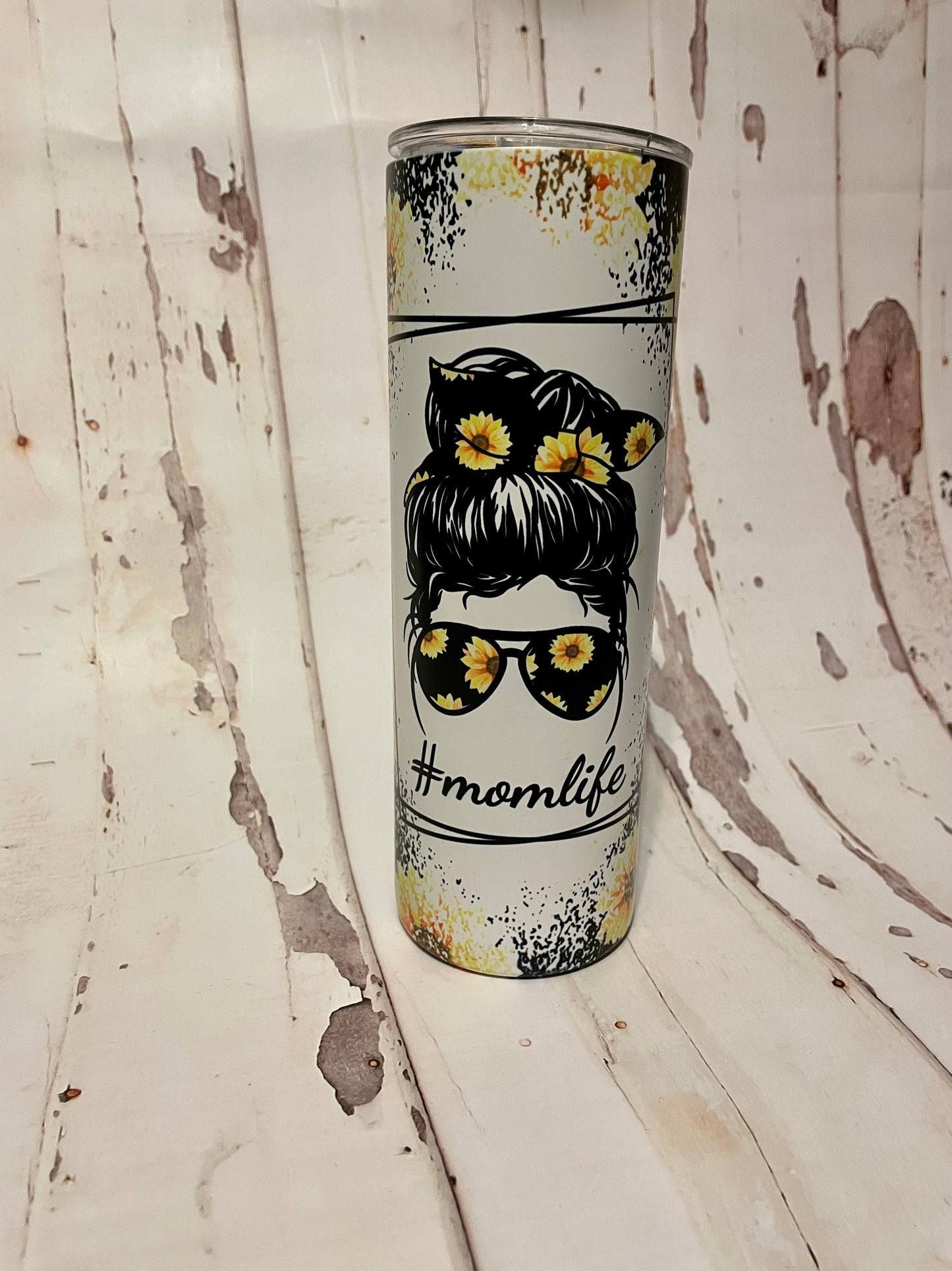 20oz Skinny Tumbler Mom Life