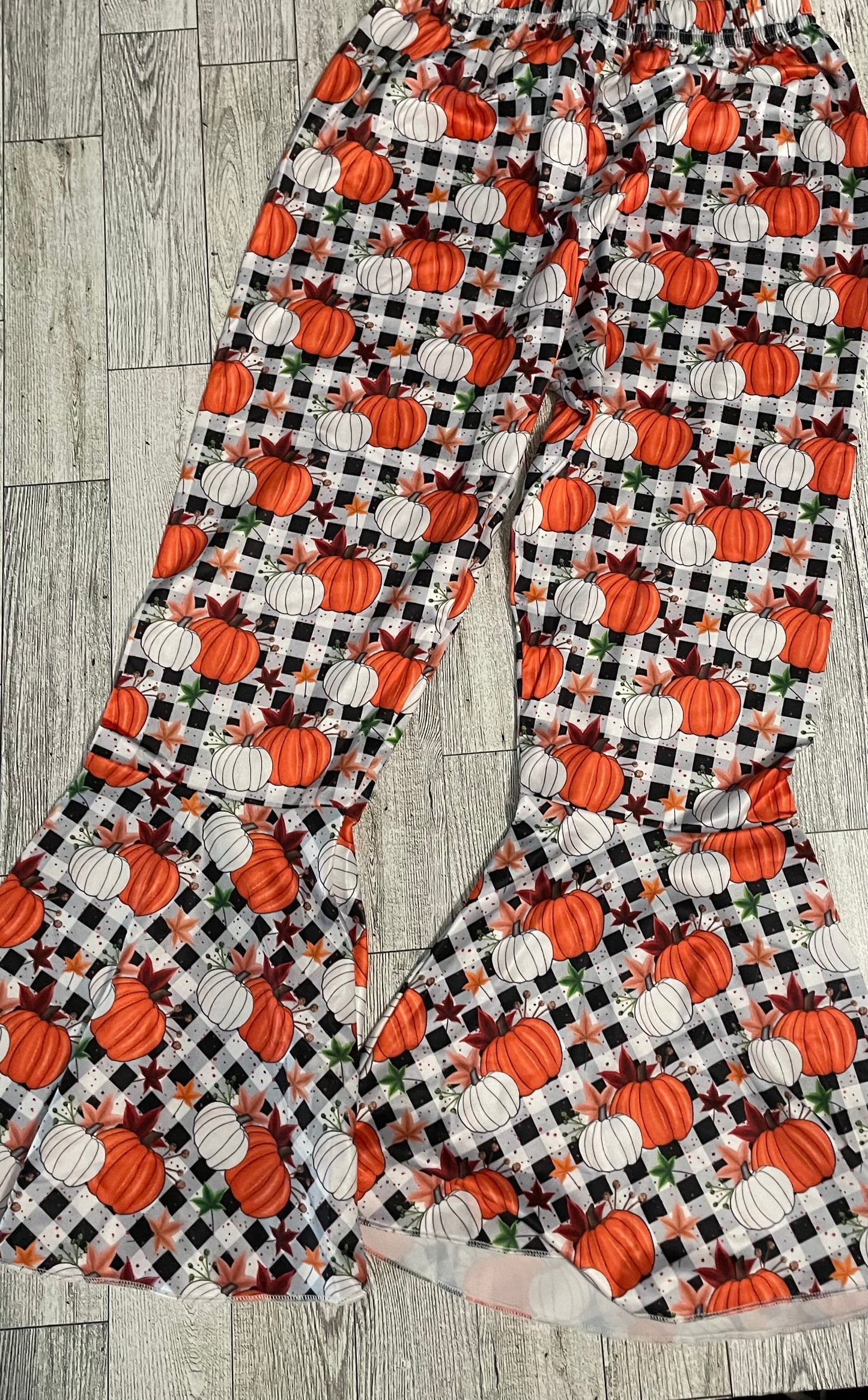 Girls Pumpkin Bell Bottom Set