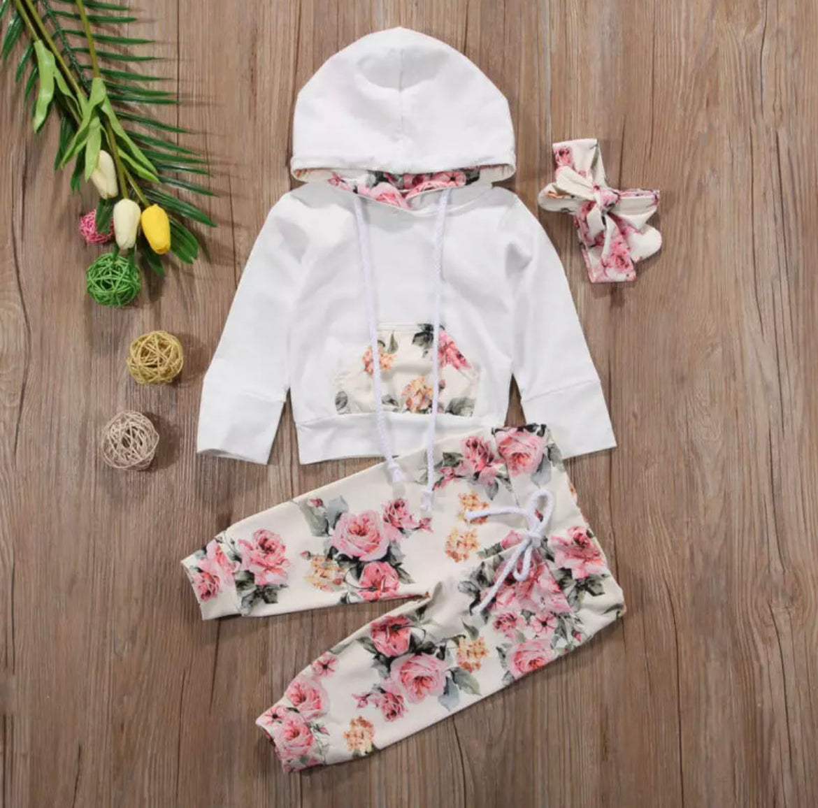 Floral Hoodie Set
