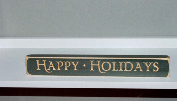 Happy Holidays Wood Sign