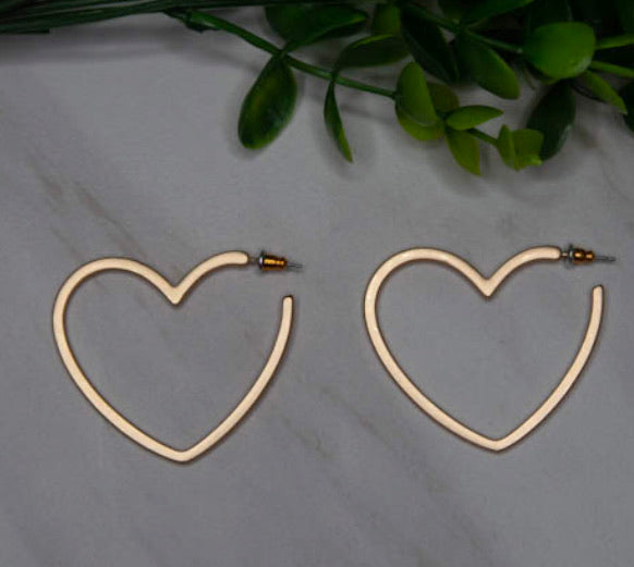 Gold Heart Earrings
