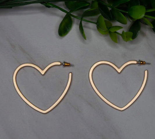 Gold Heart Earrings