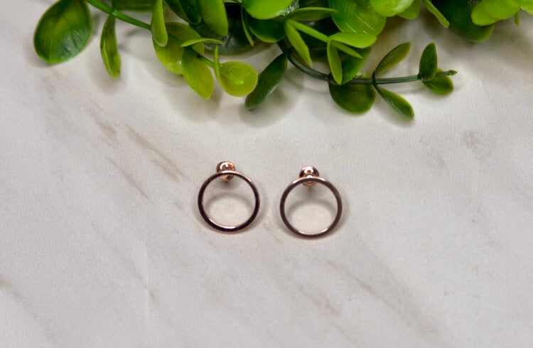 Circle Gold Earrings