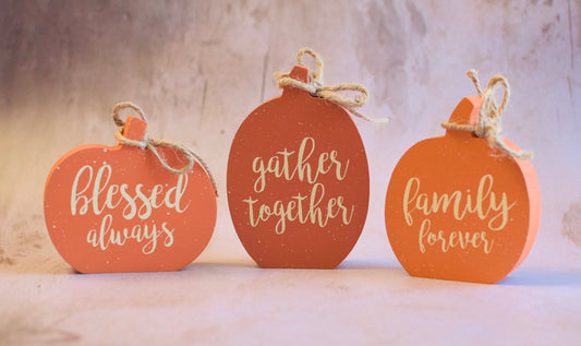 Reversible Pumpkin Shelf Sitters